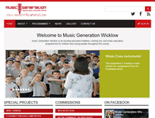 Tablet Screenshot of musicgenerationwicklow.ie